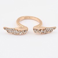 Europe and the United States exaggerate delicate angel wings set auger metal ring