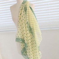 Dot voile lace shawl sweet scarf