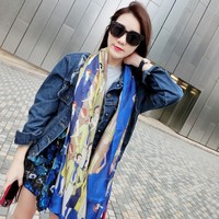 Silk scarves Classic spell color trend head scarf