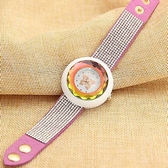 Fashion three-dimensional diamond cut surface discoloration watches
