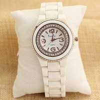 Fashion White imitation ceramic watches