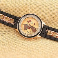 Fashion chain silicone watch