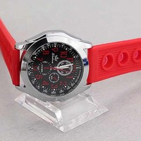 Large dial Silicone Band Watch