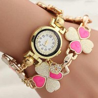 Winding bracelet watch