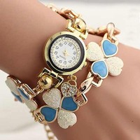 Winding bracelet watch