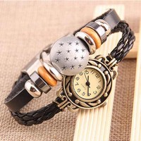 Retro Leather cord woven watch