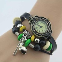 Hand-woven really belt retro watches