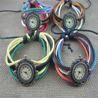 Braided leather cord watch (Blending)