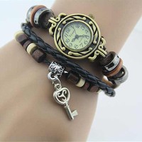 Hand-woven bracelet watch