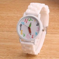 Leisure trend environmental protection silicone band watch
