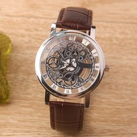 Transparent hollow fashion watches