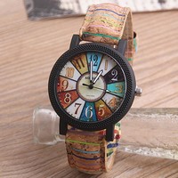 Printing leisure fashion alloy dial watches