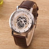 Leather hollow fashion casual sports watch