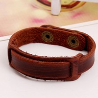 Alloy leather bracelet