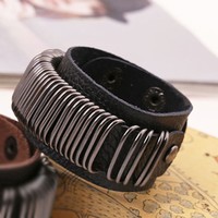 Hoops leather bracelet