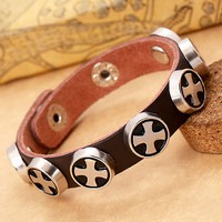 Punk leather bracelet