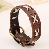 Retro leather  braided rope bracelet
