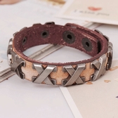 Leather punk rivet Bracelet