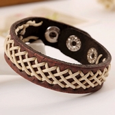 Popular Retro braided leather bracelet