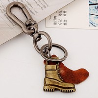 Vintage leather keychain
