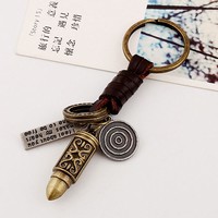 Alloy Leather Keychain
