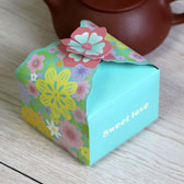 (100PCS,L)Flower Candy Boxes