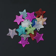 Mother of Pearl,Star-shaped 13*13MM, hole: 1mm