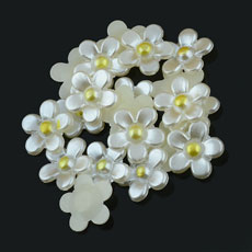 ABS Imitation Pearl Acrylic Cabochons, flower,12*12MM