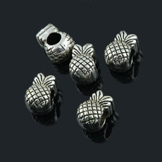 Tibetan Style European Beads,Antique Silver Color,size:10mm*17mm,hole:6mm