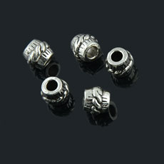 Tibetan Style European Beads,Antique Silver Color,size:11mm*10mm,hole:4.5mm