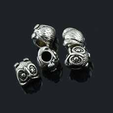 Tibetan Style European Beads,CBD,Antique Silver Color,size:10mm*11mm*9mm,hole:4.5mm