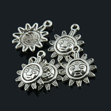 Tibetan Style Metal Pendant,Alloy,Antique Silver Color,size:17mm*20mm,hole:2mm