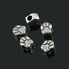 Tibetan Style European Beads,Dog Mom,Alloy,Antique Silver Color,size:12mm*6mm*10mm,hole:4.5mm