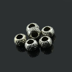 Tibetan Style European Beads,Crown,Alloy,Antique Silver Color,size:10mm*6mm,hole:4.5mm