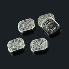 Tibetan Style Metal Beads,CBD,Antique Silver Color,size:17mm*14mm,hole:1.5mm