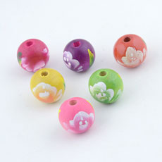Korean Accessories Style Wood Beads,Mixed Color,size:20mm*18mm,hole:3mm