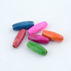 Korean Accessories Style Wood Beads,Mixed Color,size:12mm*8mm,hole:3mm