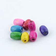 Korean Accessories Style Wood Beads,Mixed Color,size:12mm*8mm,hole:2.5mm