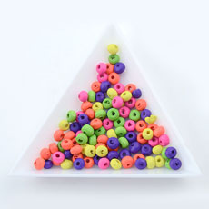 Korean Accessories Style Wood Beads,Mixed Color,size:3mm*4mm,hole:1mm
