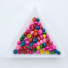 Korean Accessories Style Wood Beads,Mixed Color,size:3mm*5mm,hole:1.2mm