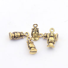 Korean Style Alloy Pendant,Oil Lamp,Alloy,Antique Gold Color,size:7mm*16mm,hole:1.5mm