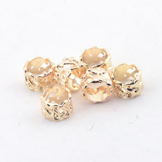 Korean Style Alloy Beads,Alloy,Golden,size:10mm*7mm
