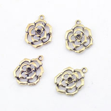 Korean Style Alloy Pendant,Alloy,Antique Gold Color,size:17mm*24mm,hole:2mm