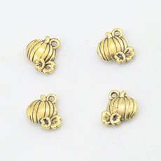 Korean Style Alloy Pendant,pumpkids,Antique Gold Color,size:10mm*10mm,hole:1mm