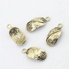 Korean Style Alloy Pendant,Ring,Antique Gold Color,size:14mm*30mm,hole:3mm