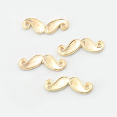 Korean Style Alloy Pendant,Moustache,Antique Gold Color,size:29mm*10mm,hole:1.5mm