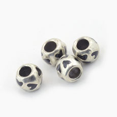 European Beads,Alloy,Black,size:10*9mm,hole:5mm