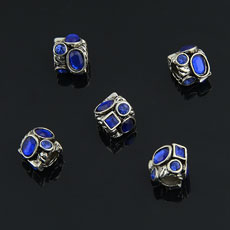 Alloy European Beads,Nickel Free, size:10mm*10mm,Hole:4.5mm