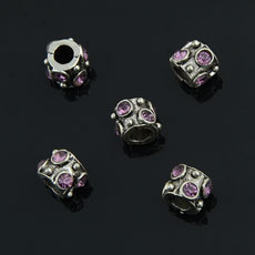 Alloy European Beads,Nickel Free, size:9mm*10mm ,Hole:5mm