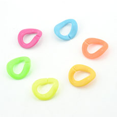 Acrylic link beads(mixed colors), Size: 3.2*3.1cm